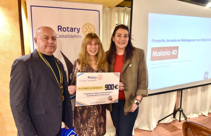 El Rotary Club de Castelldefels dona 900 euros a la asociación Malaria 40 para su proyecto en Madagascar